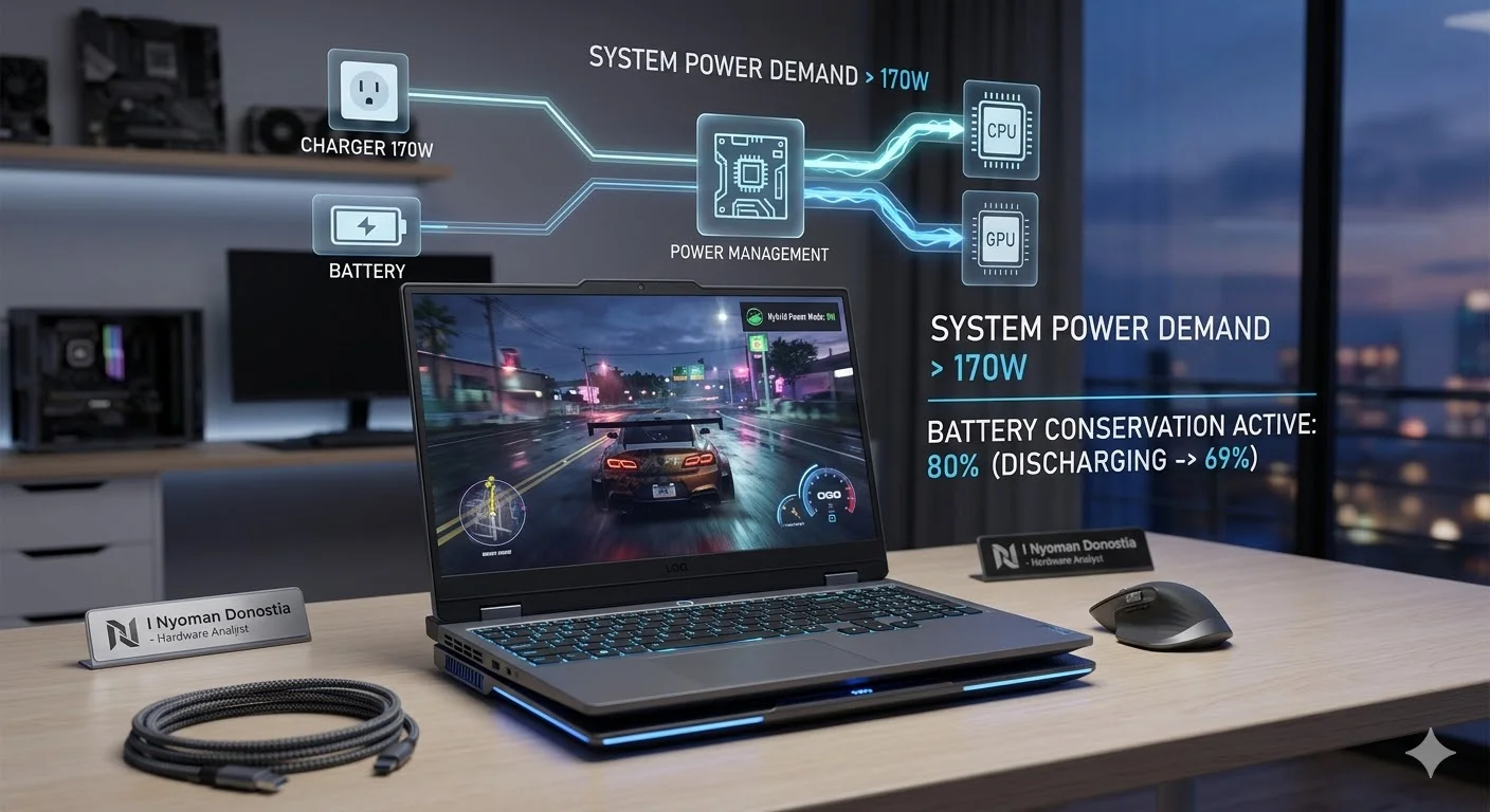 Kenapa Baterai Laptop Gaming Tetap Berkurang Saat Dicolok Charger?